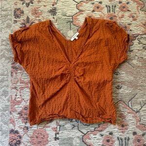 Madewell burnt orange blouse size 2.
